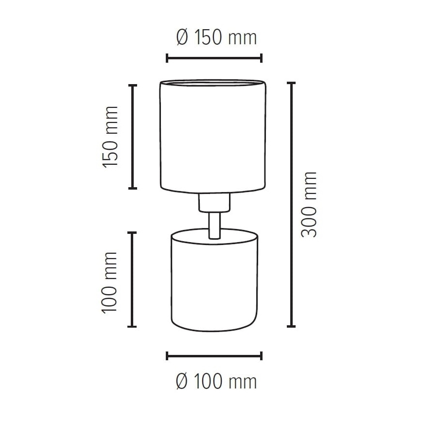 Candeeiro de mesa STRONG ROUND 1xE27/25W/230V betão - certificado por FSC