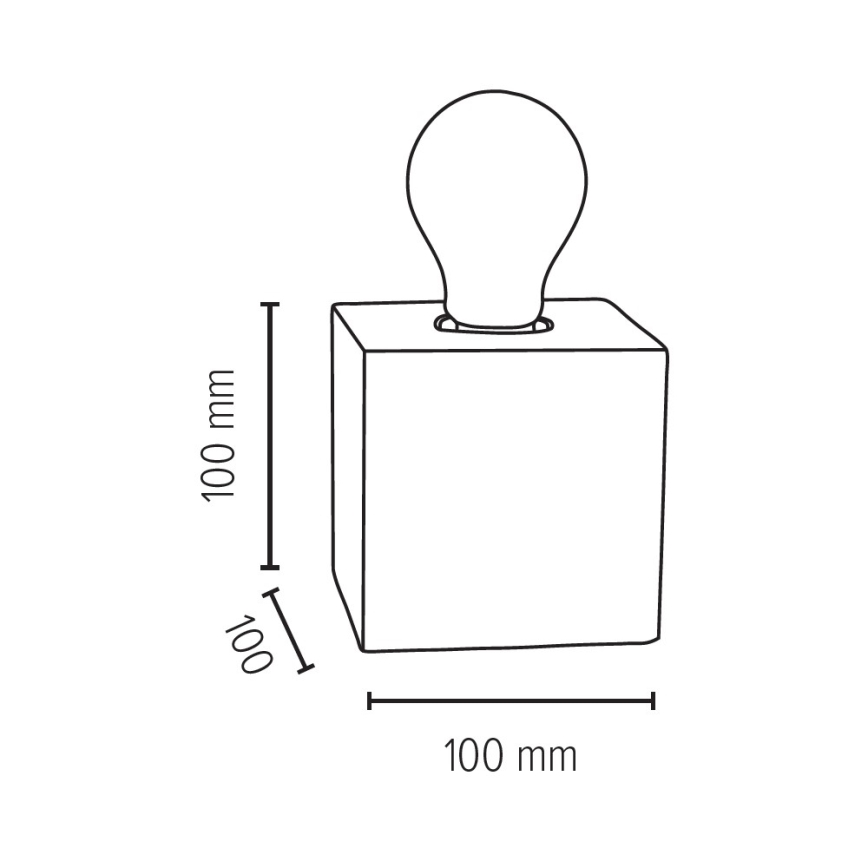 Candeeiro de mesa STRONG 1xE27/25W/230V betão - certificado por FSC