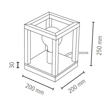 Candeeiro de mesa KAGO 1xE27/60W/230V carvalho mate - certificado por FSC