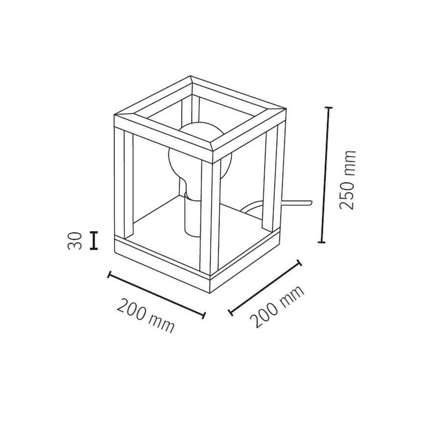 Candeeiro de mesa KAGO 1xE27/60W/230V carvalho mate - certificado por FSC