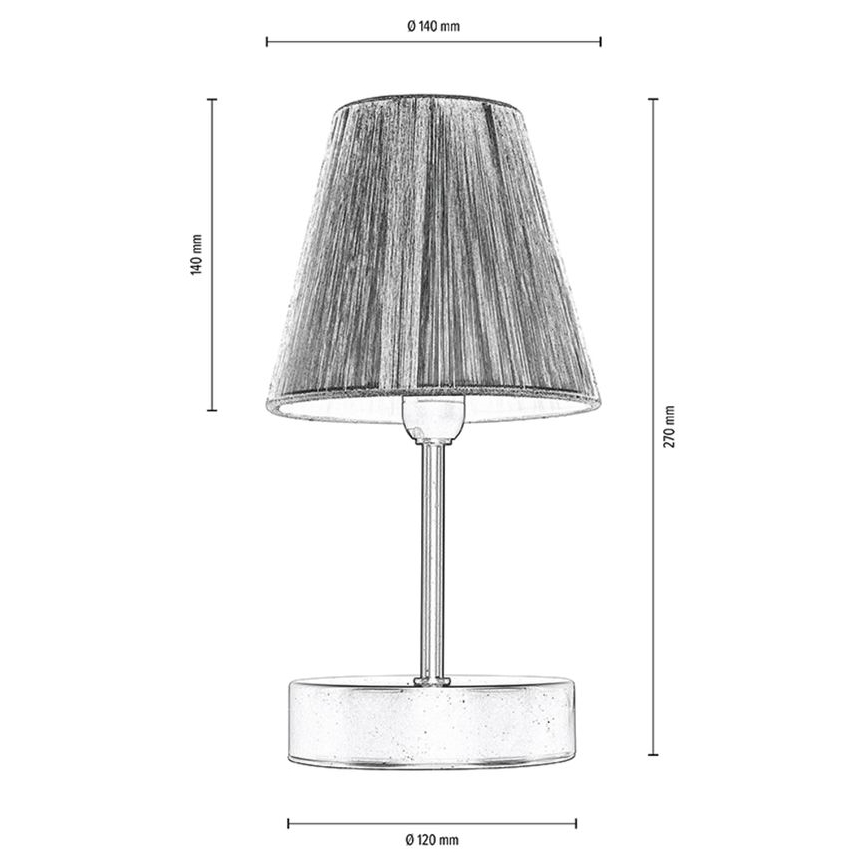 Candeeiro de mesa MILA 1xE14/25W/230V birch – FSC certificado