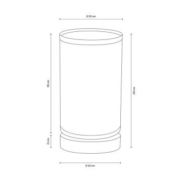 Candeeiro de mesa FIRE 1xE27/25W/230V carvalho/branco - certificado por FSC