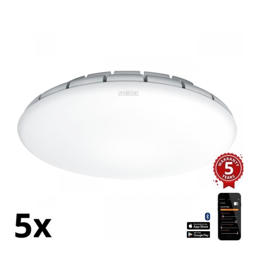 Steinel 081959 - CONJUNTO 5x Iluminação de teto LED com sensor RS PRO S20 SC LED/15,7W/230V 3000K