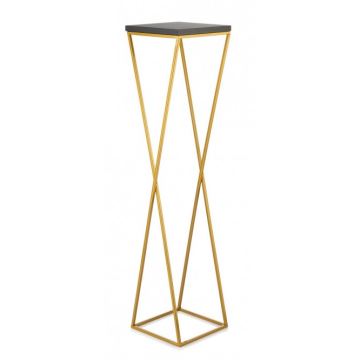 Suporte de flores LOFT 100x24 cm dourado/preto