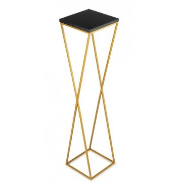 Suporte de flores LOFT 100x24 cm dourado/preto