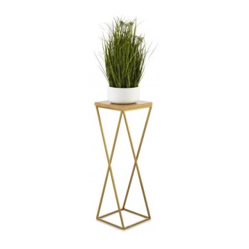 Suporte de flores LOFT 70x24 cm dourado/castanho