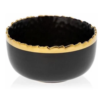 Taça de cerâmica KATI 11,5 cm preto/dourada