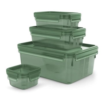 Tefal - Conjunto de recipientes para comida 4 pçs MASTER SEAL ECO verde