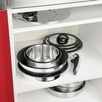 Tefal - Conjunto de utensílios de cozinha 10 unid. INGENIO EMOTION aço inoxidável