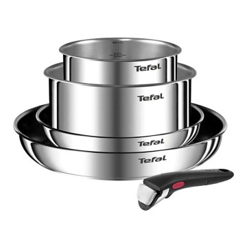 Tefal - Conjunto de utensílios de cozinha 5 pçs INGENIO EMOTION aço inoxidável
