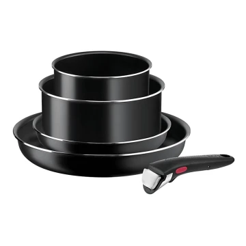Tefal - Conjunto de utensílios de cozinha 5 unid. INGENIO EASY COOK & CLEAN BLACK