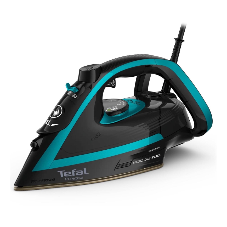 Tefal - Ferro de engomar PUREGLISS 3000W/230V turquesa/preto