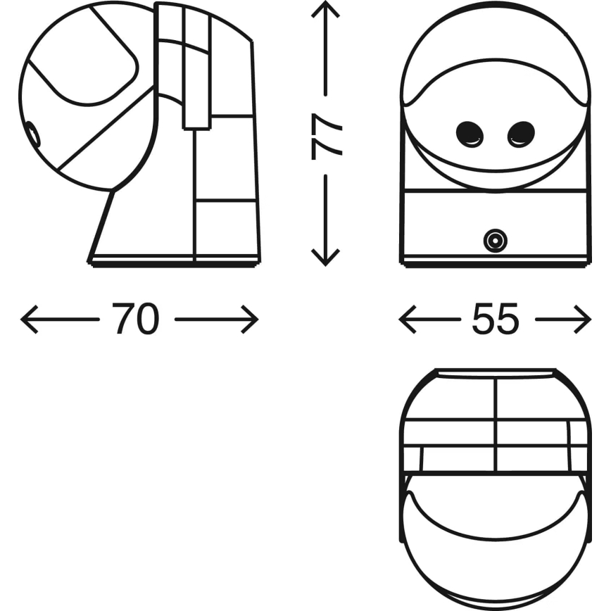 Telefunken 306404TF - Sensor de movimento exterior 180° IP44 prateado