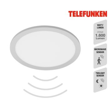 Telefunken 309004TF - Iluminação de teto LED com um sensor LED/20W/230V