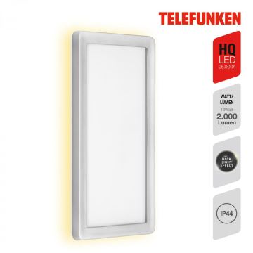 Telefunken 313604TF - Iluminação de parede exterior LED LED/16W/230V IP44 prateado
