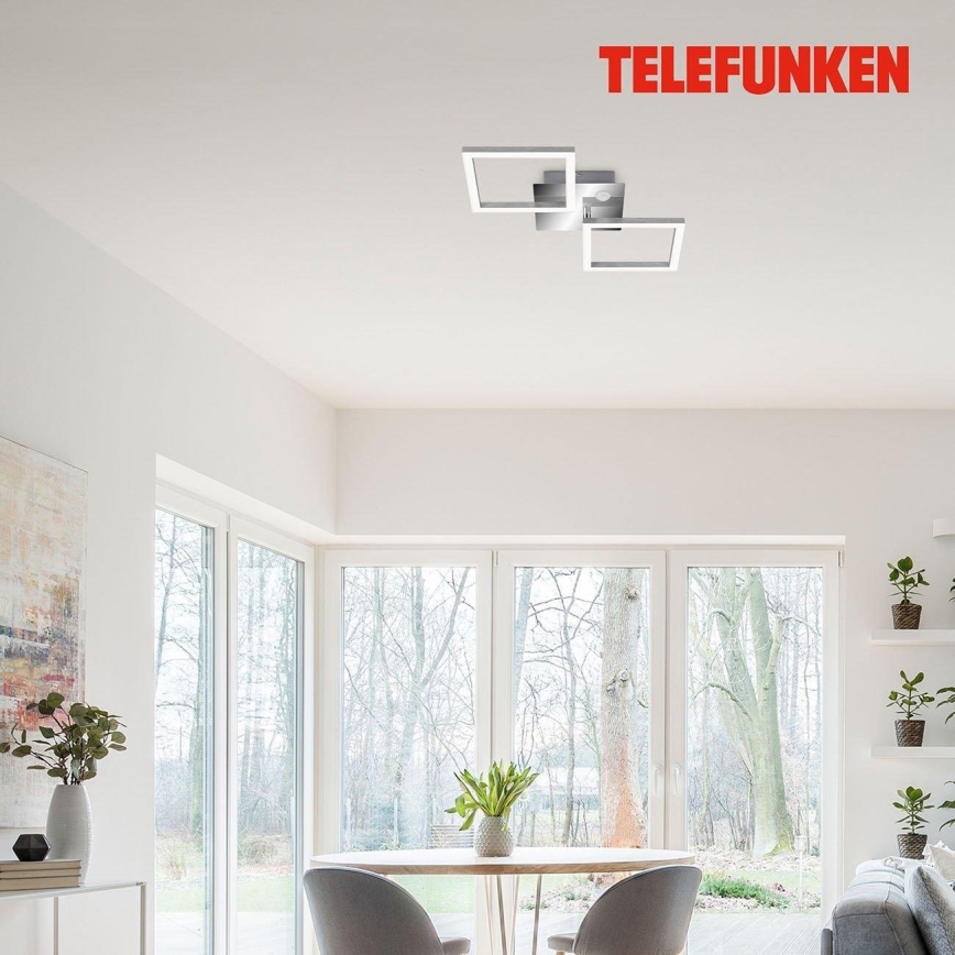 Telefunken 318508TF - Iluminação de teto LED com sensor FRAME LED/12W/230V 3000K cromado mate