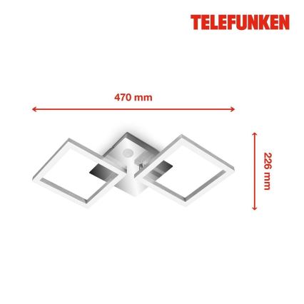 Telefunken 318508TF - Iluminação de teto LED com sensor FRAME LED/12W/230V 3000K cromado mate