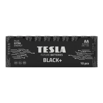 Tesla Batteries - 10 Pilhas alcalina AA BLACK+ 1,5V 2800 mAh