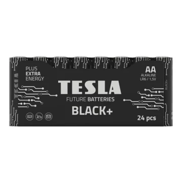 Tesla Batteries - 24 Pilhas alcalina AA BLACK+ 1,5V 2800 mAh