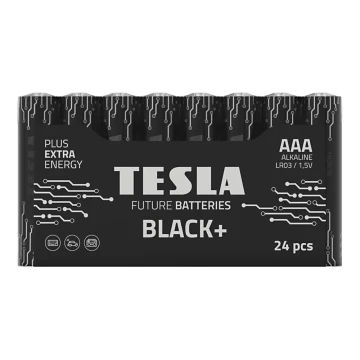 Tesla Batteries - 24  Pilhas alcalina AAA BLACK+ 1,5V 1200 mAh