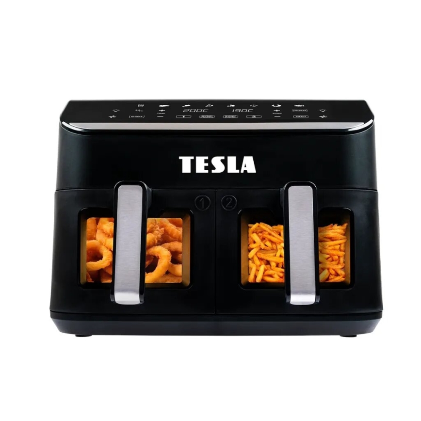 TESLA Electronics AirCook - Fritadeira elétrica multifuncional digital dupla com ar quente 9 l 2400W/230V