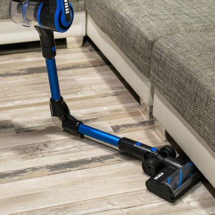 TESLA Electronics PureStar - Aspirador vertical sem fios flexível 3 em 1 300W/2200 mAh preto/azul