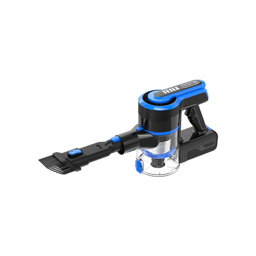TESLA Electronics PureStar - Aspirador vertical sem fios flexível 3 em 1 300W/2200 mAh preto/azul