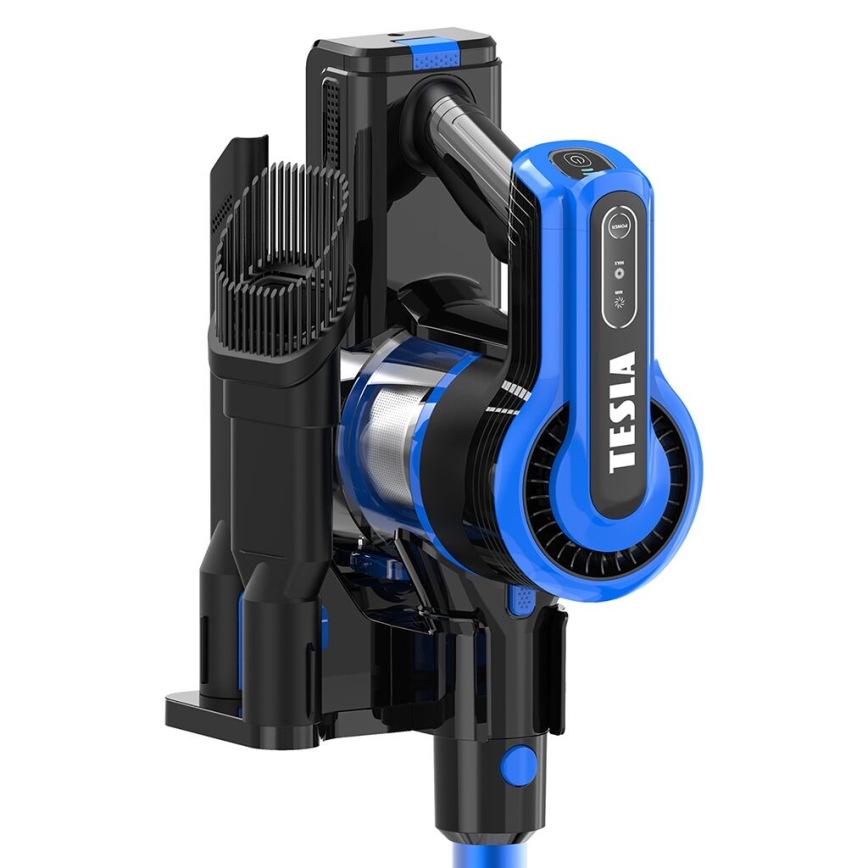 TESLA Electronics PureStar - Aspirador vertical sem fios flexível 3 em 1 300W/2200 mAh preto/azul
