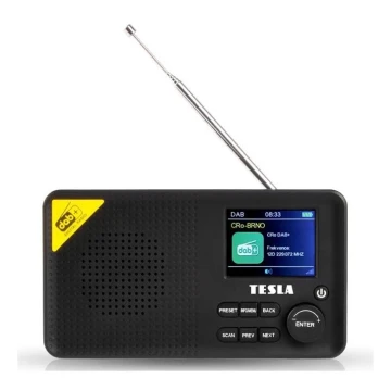 TESLA Electronics - Rádio DAB+ FM 5W/1800 mAh preto