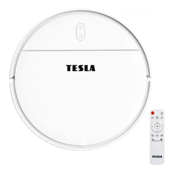 TESLA Electronics RoboStar - Aspirador robô inteligente 2em1 2500 mAh Wi-Fi Tuya branco + controlo remoto