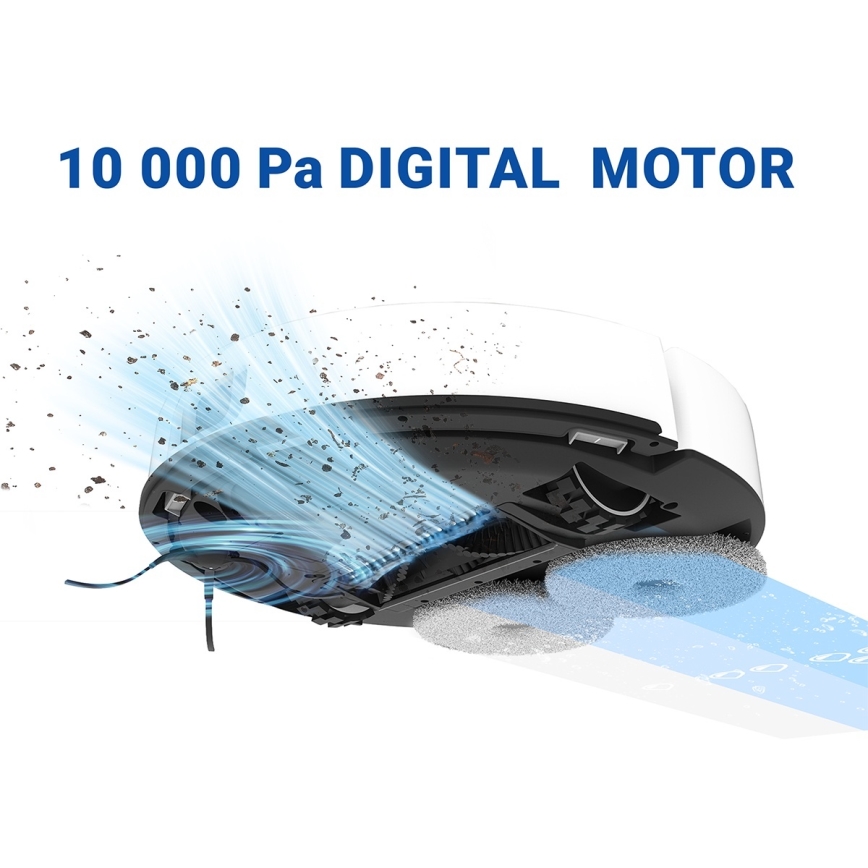 TESLA Electronics RoboStar - Aspirador robô inteligente 3 em 1 5200 mAh Wi-Fi branco