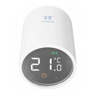 TESLA Smart - Cabeça termostática sem fios inteligente com visor LCD 2xAA