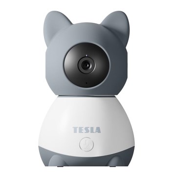 TESLA Smart - Câmera inteligente 360 Baby Full HD 1080p 5V Wi-Fi cinzenta