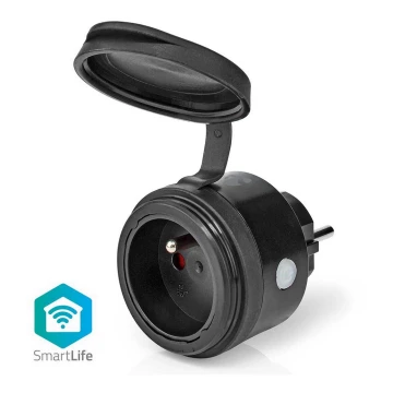 Tomada inteligente Smartlife 3680W/230V Tipo E/16A Wi-Fi IP44 preto