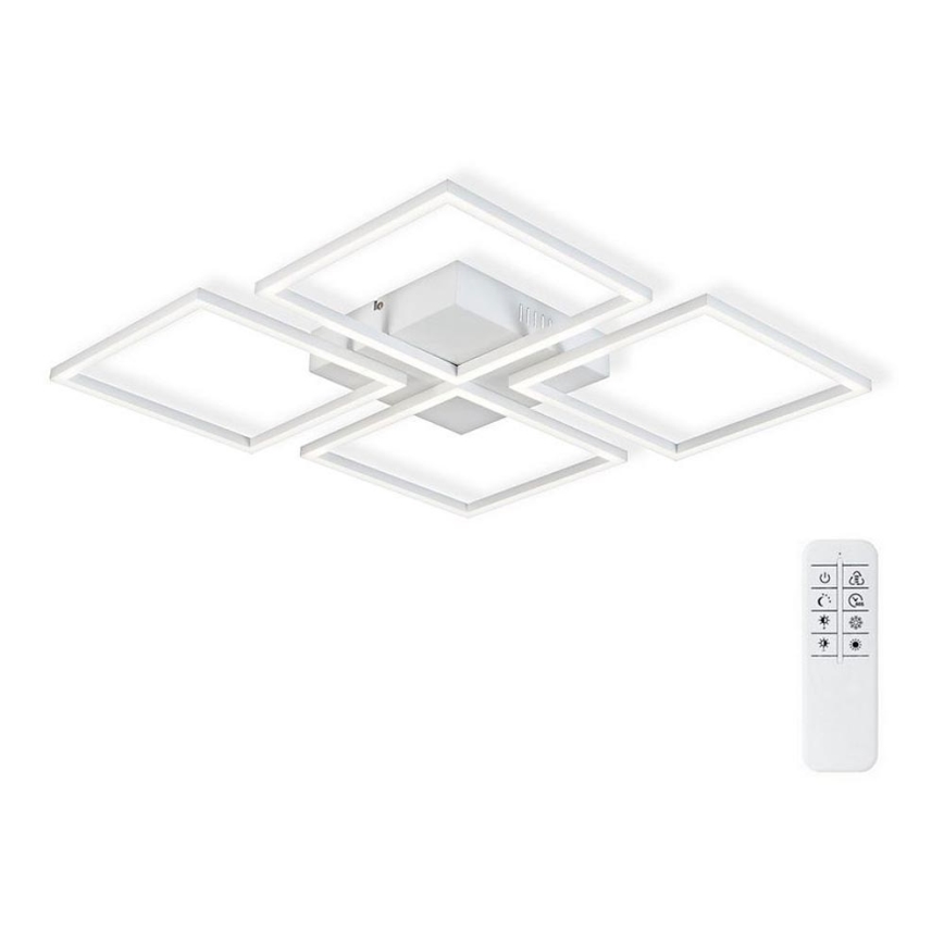 Top Light - Candelabro integrado LED com regulação RIVIERA 4xLED/16,25W/230V angular branco + controlo remoto