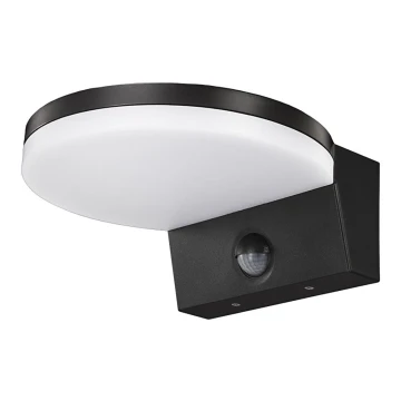Top Light - LED Iluminação de parede exterior com sensor NOVARA LED/15W/230V IP65 preto