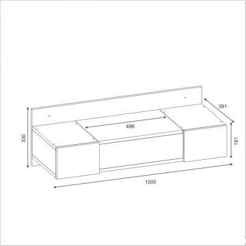 Toucador ZAKKUM 33x100 cm bege