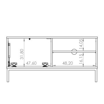 TV mesa ERISTI 50x100,8 cm castanho