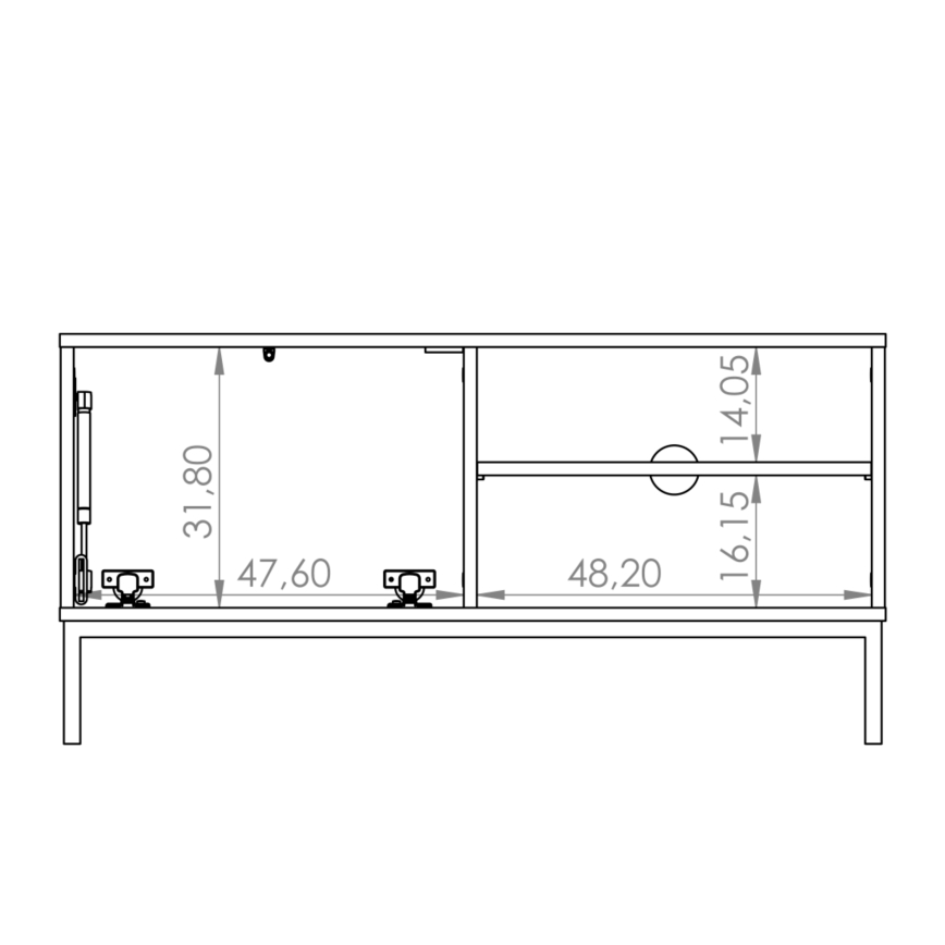 TV mesa ERISTI 50x100,8 cm castanho