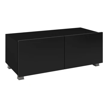 TV mesa PAVO 37x100 cm preto brilhante/mate preto