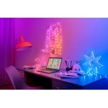 Twinkly - LED RGB Regulação Corrente de Natal CANDIES 200xLED 14 m USB Wi-Fi