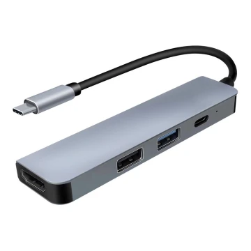 USB-C hub 4em1 Power Delivery 100W e HDMI 4K