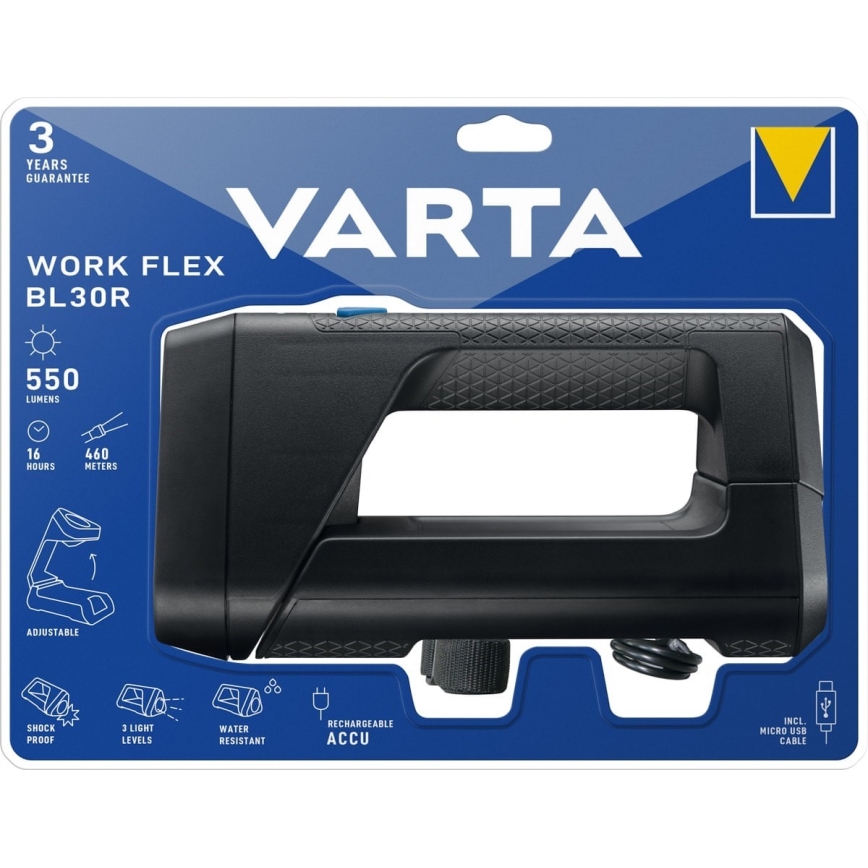 Varta 18684101401 - Lanterna portátil LED WORK FLEX LED/5W/5V 2600mAh IPX4