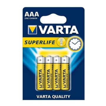 Varta 2003 - 4 pçs Bateria de zinco-carbono SUPERLIFE AAA 1,5V