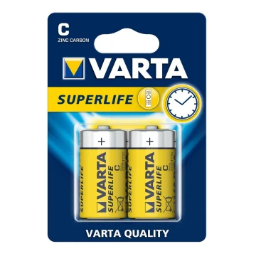 Varta 2014 - 2 pçs Bateria de zinco-carbono SUPERLIFE C 1,5V
