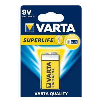 Varta 2022 - 1 pçs Bateria de zinco-carbono SUPERLIFE 9V