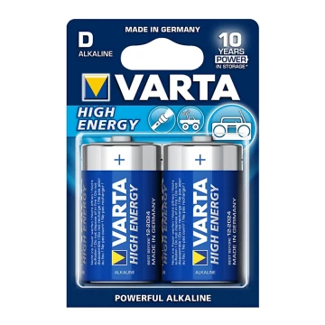 Varta 4920 - 2 pçs Pilha alcalina HIGH ENERGY D 1,5V