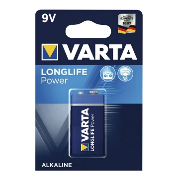 Varta 4922121411 - 1 pçs Pilha alcalina LONGLIFE 9V