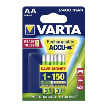 Varta 56706 - 2 pçs Pilha recarregável ACCU AA NiMH/2100mAh/1,2V