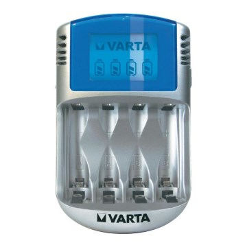 Varta 57070 - Carregador de pilhas LCD 4xAA/AAA 100-240V/12V/5V